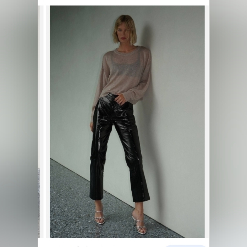 LNA crinkle Nya faux leather pants. STILL ON SITE $165